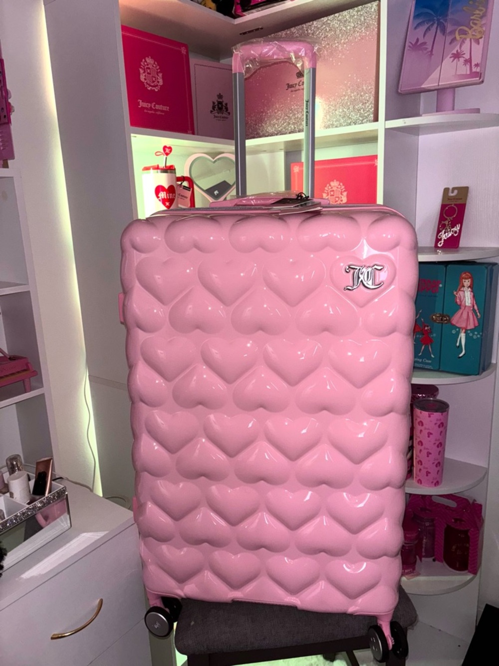 Juicy Couture Glossy Barbie Pink Luggage - 29 Inch carry on 9,3 lbs 🎀
